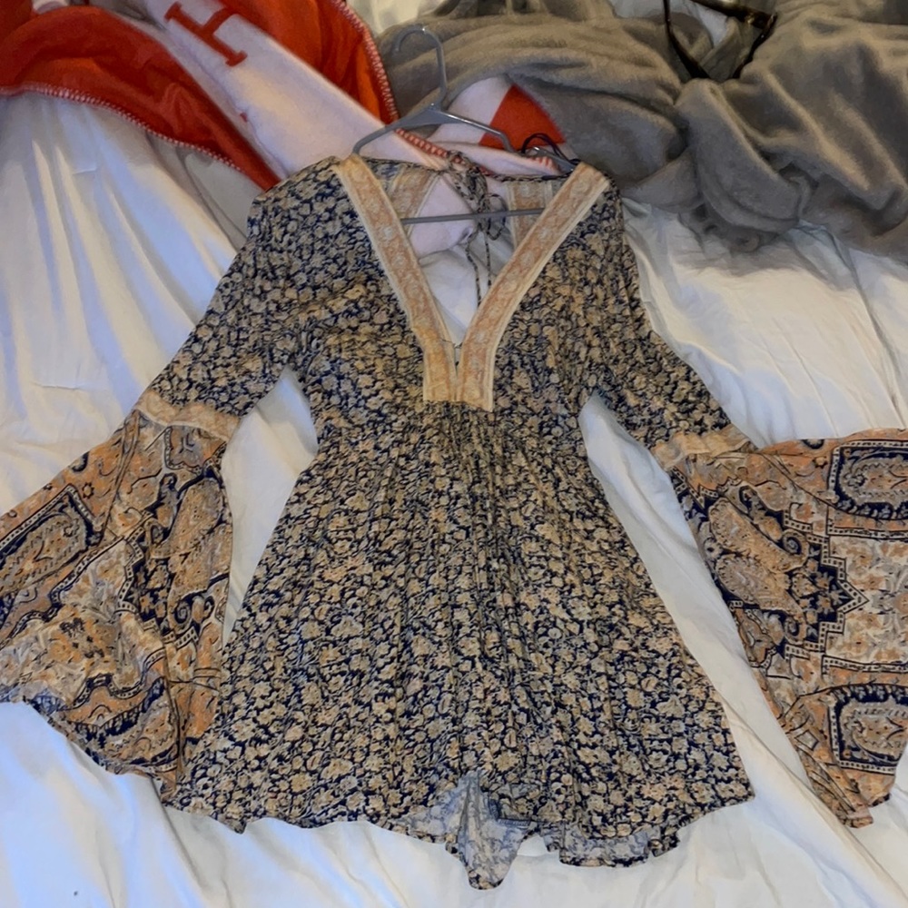 Free people romper open back